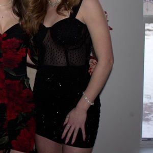 Black WINDSOR heat stone Dress